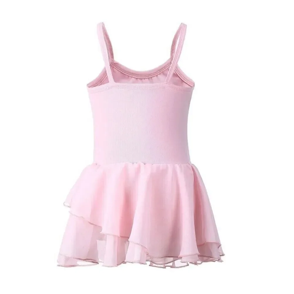Girls Pink Camisole One Piece Tutu Leotard Dance Ballet Gymnastics 9-10 M READ
